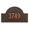 Arch Marker Address Plaque with a Oil Rubbed Bronze Finish, Estate Wall Mount with One Line of Text