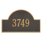 Arch Marker Address Plaque with a Bronze & Gold Finish, Estate Wall Mount with One Line of Text