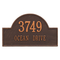 Arch Marker Address Plaque with a Antique Copper Finish, Estate Wall Mount with Two Lines of Text