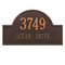 Arch Marker Address Plaque with a Oil Rubbed Bronze Finish, Estate Wall Mount with Two Lines of Text