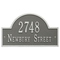 Arch Marker Address Plaque with a Pewter & Silver Finish, Standard Wall Mount with Two Lines of Text