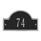 Arch Marker Address Plaque with a Black & Silver Petite Wall Mount with One Line of Text