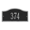 Rolling Hills Address Plaque with a Black & Silver Mini Wall Mount with One Line of Text
