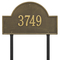 Arch Marker Address Plaque with a Antique Brass Finish, Estate Lawn Size with One Line of Text