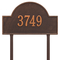 Arch Marker Address Plaque with a Antique Copper Finish, Estate Lawn Size with One Line of Text