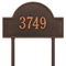 Arch Marker Address Plaque with a Oil Rubbed Bronze Finish, Estate Lawn Size with One Line of Text