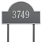 Arch Marker Address Plaque with a Pewter & Silver Finish, Estate Lawn Size with One Line of Text