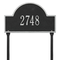 Arch Marker Address Plaque with a Black & Silver Finish, Standard Lawn Size with One Line of Text