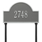 Arch Marker Address Plaque with a Pewter & Silver Finish, Standard Lawn Size with One Line of Text