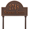 Arch Marker Address Plaque with a Antique Copper Finish, Standard Lawn with Two Lines of Text