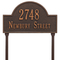 Arch Marker Address Plaque with a Oil Rubbed Bronze Finish, Standard Lawn with Two Lines of Text