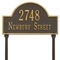 Arch Marker Address Plaque with a Bronze & Gold Finish, Standard Lawn with Two Lines of Text