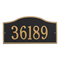 Rolling Hills Address Plaque with a Black & Gold Grand Wall Mount with One Line of Text