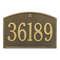 Cape Charles Address Plaque with a Antique Brass Finish, Estate Wall Mount with One Line of Text