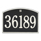 Cape Charles Address Plaque with a Black & White Finish, Estate Wall Mount with One Line of Text