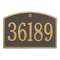 Cape Charles Address Plaque with a Bronze & Gold Finish, Estate Wall Mount with One Line of Text