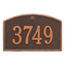 Cape Charles Address Plaque with a Antique Copper Finish, Standard Wall Mount with One Line of Text