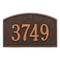 Cape Charles Address Plaque with a Oil Rubbed Bronze Finish, Standard Wall Mount with One Line of Text