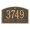 Cape Charles Address Plaque with a Bronze & Gold Finish, Standard Wall Mount with Two Lines of Text