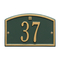 Cape Charles Address Plaque with a Green & Gold Finish Petite Wall Mount Size with One Line of Text