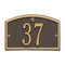 Cape Charles Address Plaque with a Bronze & Gold Finish Petite Wall Mount Size with One Line of Text