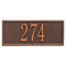 Hartford Address Plaque with a Antique Copper Finish Mini Wall Mount Size with One Line of Text