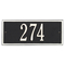 Hartford Address Plaque with a Black & White Finish Mini Wall Mount Size with One Line of Text