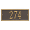 Hartford Address Plaque with a Bronze & Gold Finish Mini Wall Mount Size with One Line of Text
