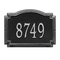 Williamsburg Address Plaque with a Black & Silver Finish, Standard Wall Mount with One Line of Text