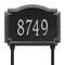 Williamsburg Address Plaque with a Black & Silver Finish, Standard Lawn Size with One Line of Text