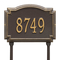 Williamsburg Address Plaque with a Bronze & Gold Finish, Standard Lawn Size with One Line of Text