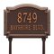 Williamsburg Address Plaque with a Antique Copper Finish, Standard Lawn Size with Two Lines of Text
