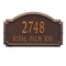 Williamsburg Address Plaque with a Antique Copper Finish, Estate Wall Mount with Two Lines of Text