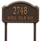 Williamsburg Address Plaque with a Oil Rubbed Bronze Finish, Estate Lawn Size with Two Lines of Text