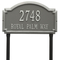 Williamsburg Address Plaque with a Pewter & Silver Finish, Estate Lawn Size with Two Lines of Text
