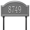 Providence Arch Address Plaque with a Pewter & Silver Finish, Standard Lawn Size with One Line of Text