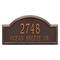 Providence Arch Address Plaque with a Antique Copper Finish, Finish, Estate Wall Mount with Two Lines of Text