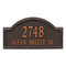 Providence Arch Address Plaque with a Oil Rubbed Bronze Finish, Finish, Estate Wall Mount with Two Lines of Text