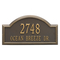 Providence Arch Address Plaque with a Bronze & Gold Finish, Finish, Estate Wall Mount with Two Lines of Text