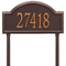 Providence Arch Address Plaque with a Antique Copper Finish, Finish, Estate Lawn Size with One Line of Text