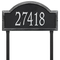 Providence Arch Address Plaque with a Black & Silver Finish, Finish, Estate Lawn Size with One Line of Text