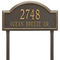 Providence Arch Address Plaque with a Bronze & Gold Finish, Finish, Estate Lawn Size with Two Lines of Text