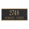 Hartford Address Plaque with a Black & Gold Finish, Finish, Standard Size for Wall with Two Lines of Text