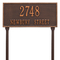 Hartford Address Plaque with a Antique Copper Finish, Standard Lawn with Two Lines of Text