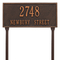 Hartford Address Plaque with a Oil Rubbed Bronze Finish, Standard Lawn with Two Lines of Text