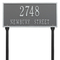 Hartford Address Plaque with a Pewter & Silver Finish, Standard Lawn with Two Lines of Text
