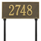 Hartford Address Plaque with a Antique Brass Finish, Standard Lawn Size with One Line of Text