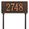 Hartford Address Plaque with a Oil Rubbed Bronze Finish, Standard Lawn Size with One Line of Text