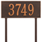 Hartford Address Plaque with a Oil Rubbed Bronze Finish, Estate Lawn Size with One Line of Text