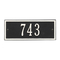 Hartford Address Plaque with a Black & White Petite Wall Mount with One Line of Text